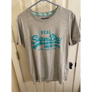Mens Vintage SuperDry Real SuperDry Tee Size XL Blue Gray